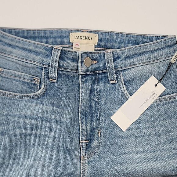 NEW L’AGENCE Size 25 Marguerite High Rise Skinny Jeans Light Wash $245 - Picture 8 of 9